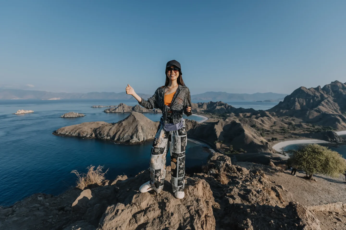 hiking in padar island