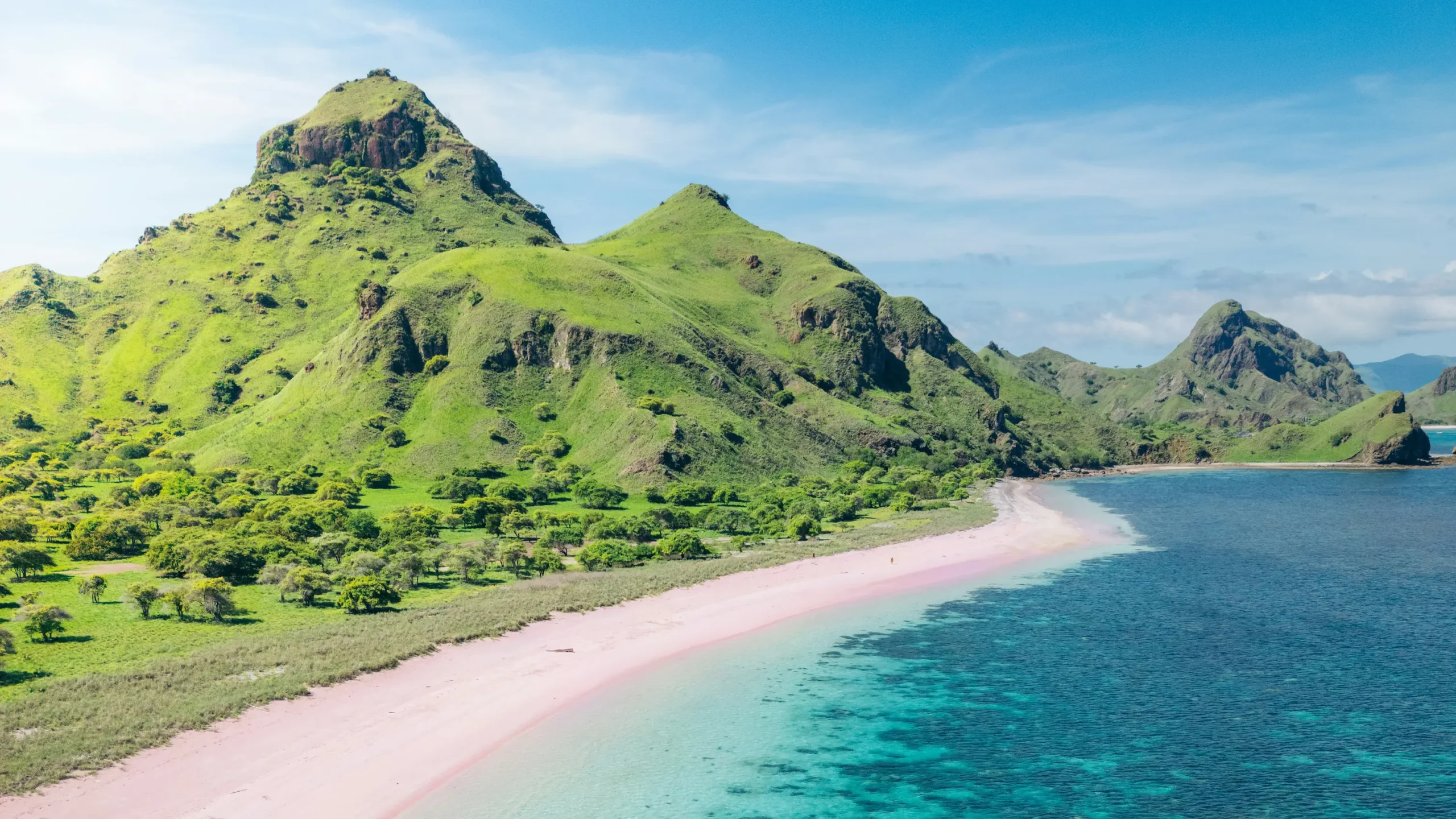 Aerial view of Komodo island